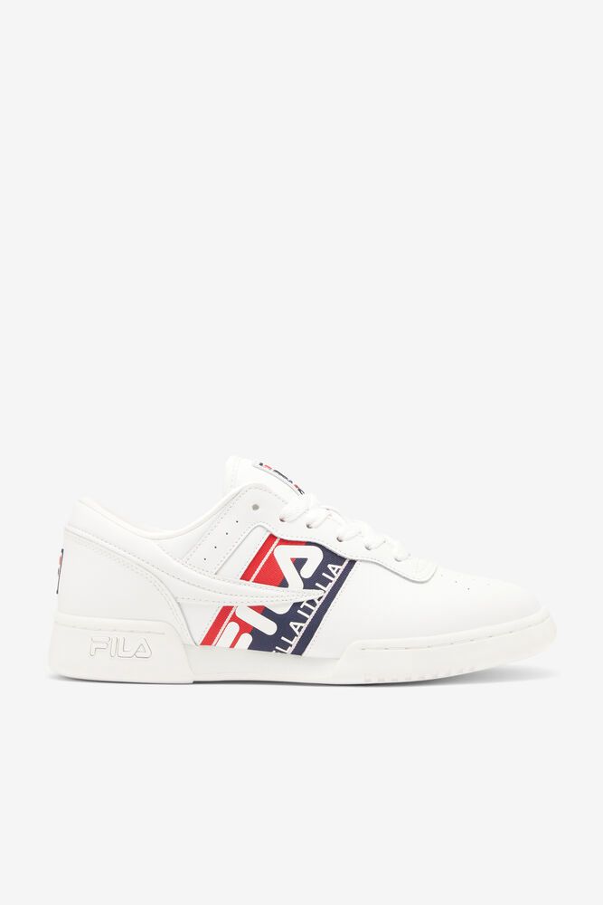 Fila Trainers Mens White Original Fitness Logo Tape - Ireland 01264-MDCA